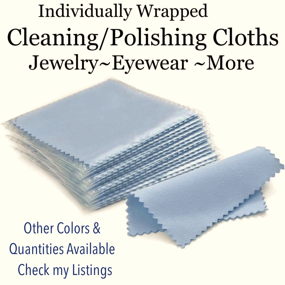 Individually Wrapped Blank Jewelry Cleaning Polishing Cloths Resellers Gifts Lot